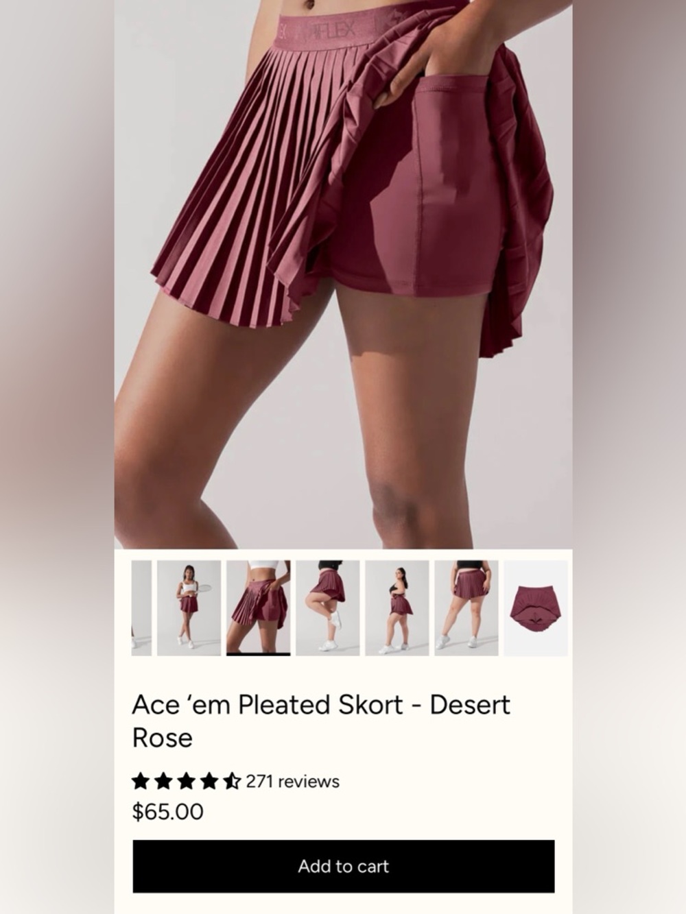 Burgundy Pleated Tennis Skirt